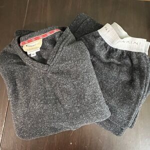 Dakini Gray Mohair Blend Sweater Pants Set‎ Soft Lounge Knit Women's Medium EUC!